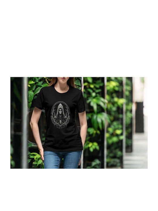 Grim Reaper Artwork T-shirt Black Cotton