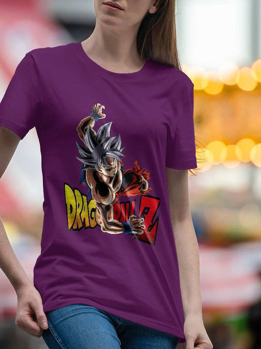 T-shirt Dragon Ball Purple Cotton