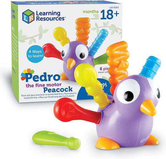 Learning Resources Παιχνίδι Στοίβαξης Pedro The Peacock για 18+ Μηνών