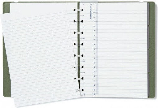 Filofax Notebook Refillable Σημειωματάριο Σπιράλ A5 Ριγέ με Λάστιχο Λευκό