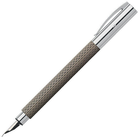 Faber-Castell Ambition Opart Πένα Γραφής Fine Μαύρη από Ατσάλι με Μαύρο Μελάνι