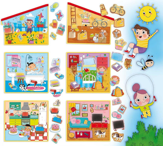 Lisciani Giochi My Tidy Little House Montessori Joc Educațional de Cunoștințe pentru 2+ ani Ani