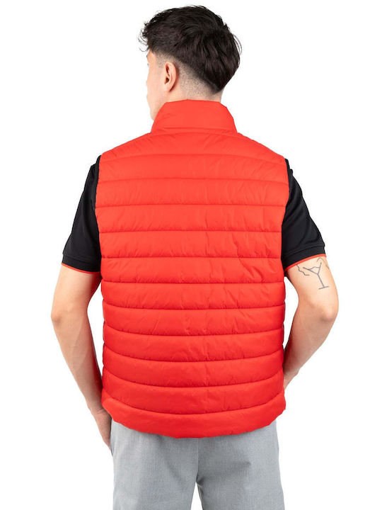 Hugo Men's Sleeveless Puffer Jacket Red