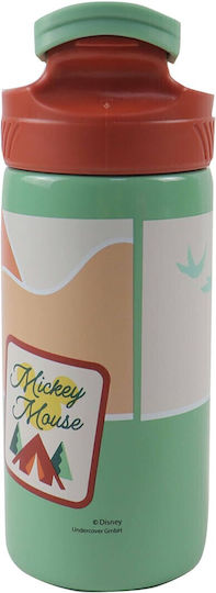 Gim Mickey Kids Water Bottle Mickey Stainless Steel with Straw SS Mickey 500ml (Various Designs/Colours)