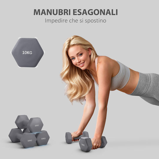 Sportnow Hanteln Sechseck 1 x 10kg