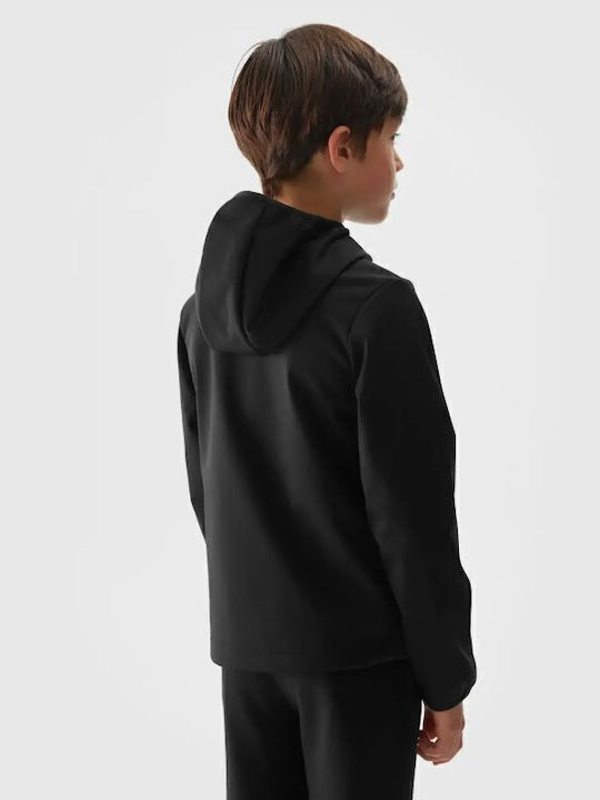 Waterproof Kids' Sports Jacket with Lining & Hood Green