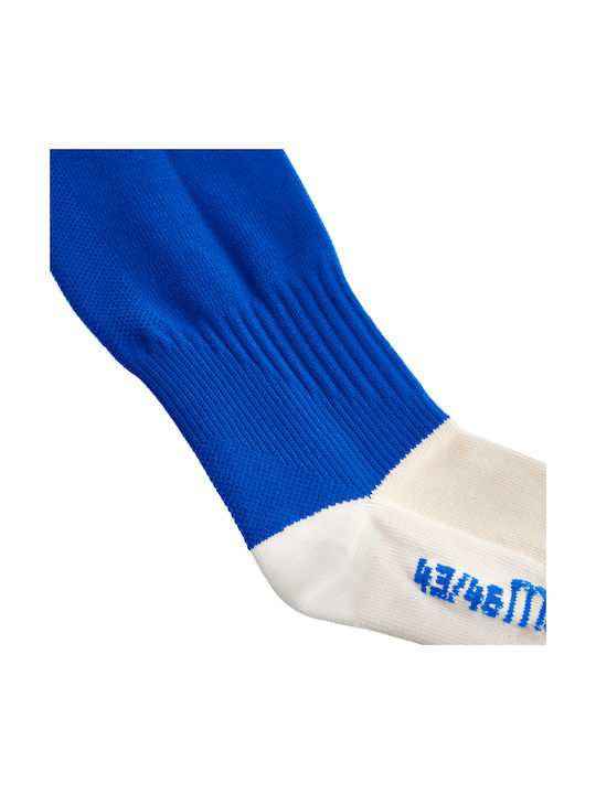 Macron Round Athletic Socks Blue 1 Pair