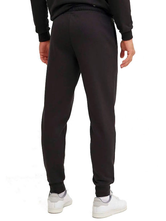 Puma Men's Fleece Sweatpants with Rubber Black