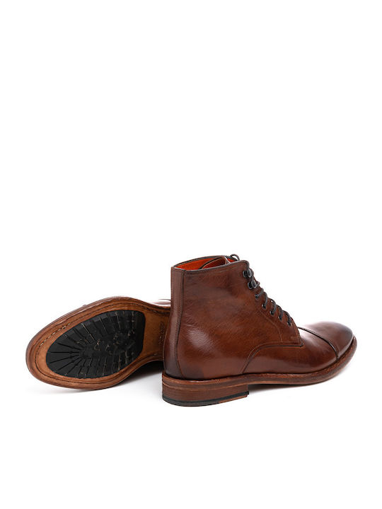 Piele Tabac maro Ghete barbati