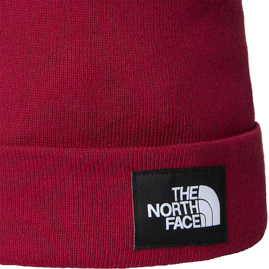Dock Worker Recycled Beanie Unisex Beanie Gestrickt in Burgundisch Farbe