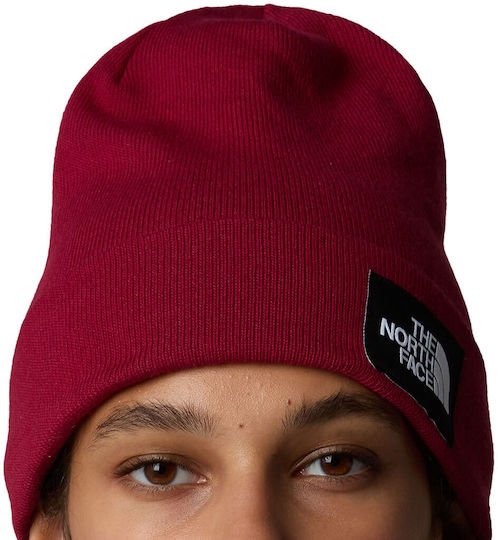 Dock Worker Recycled Beanie Unisex Beanie Gestrickt in Burgundisch Farbe
