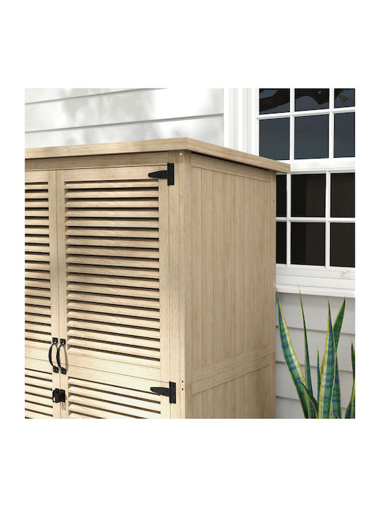 Zweiflügeliger Schrank Hölzernes mit 2 Regale 127x65x159.5cm