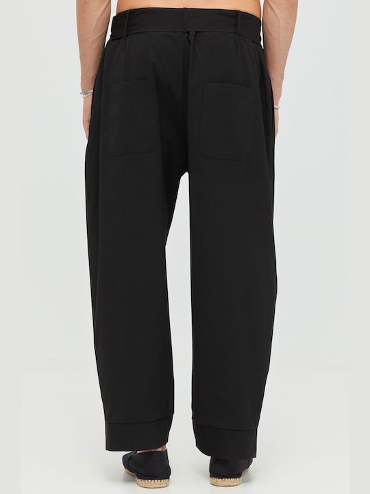 Aristoteli Bitsiani Men's Trousers in Relaxed Fit Black