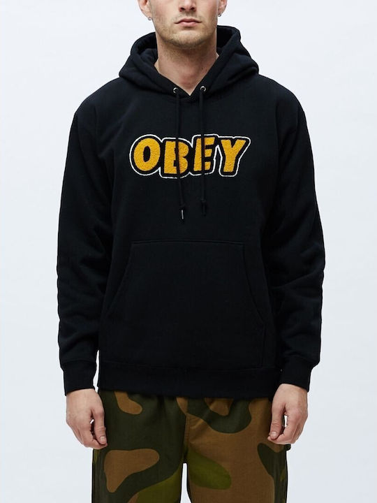 Obey Men's Sweatshirt with Hood GRI