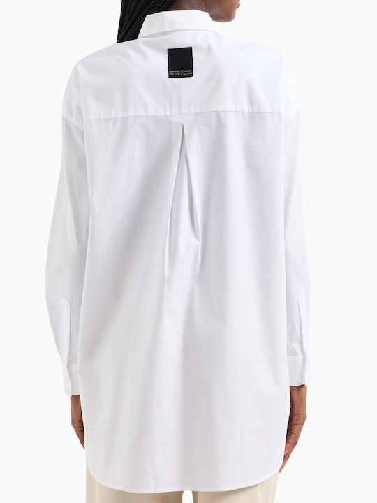 Armani Exchange Women's Long Sleeve Shirt White