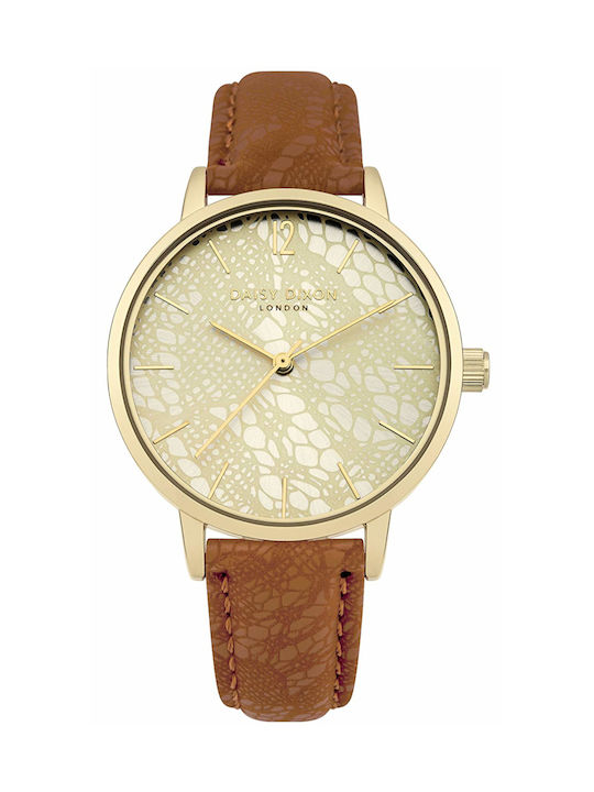 Daisy Dixon Watch with Brown Leather Strap DD051TG