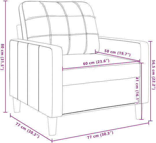 Vidaxl 3-частен комплект за всекидневна крем микрофибърна материя 77x77x80см двуместен диван крем