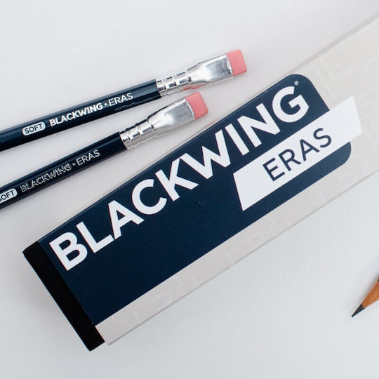 Blackwing Σετ 12 Μολύβια Μαλακά με Γόμα Μπλε