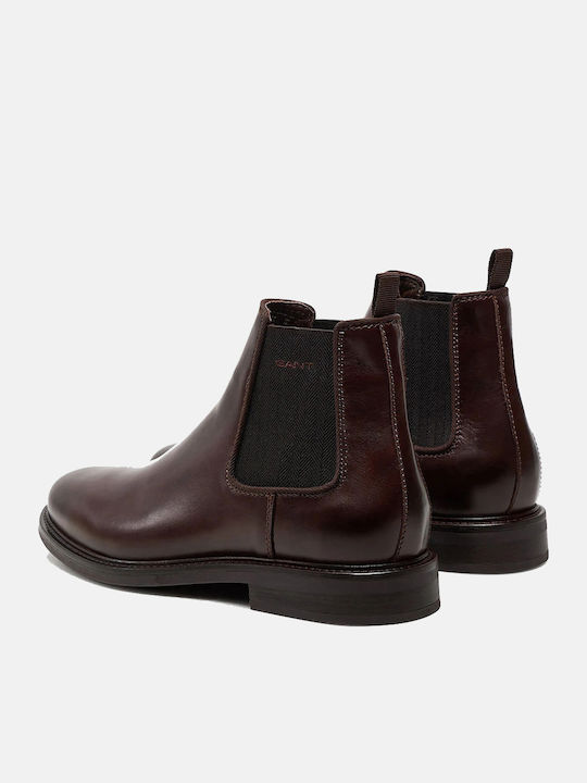 St Fairkon Leather Brown Men's Boots