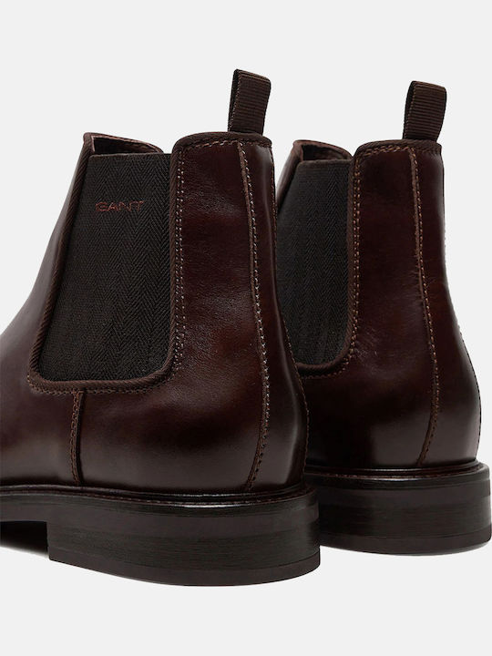 St Fairkon Leather Brown Men's Boots