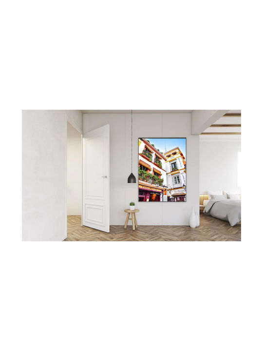 Painting Colorful Building Facades Iron Balconies 80x120