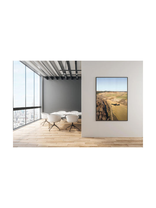 Painting Airplane Shadow Over Landscape 100x150