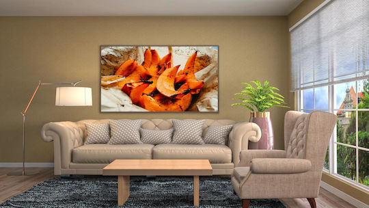 Abstraktes Gemälde Gerösteter Kürbis 100x70