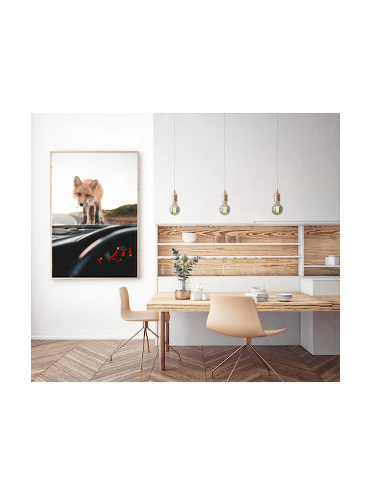 Gemälde Fuchs auf Armaturenbrett 115x170