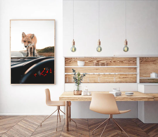 Pictură Vulpe Pe Bordul Mașinii 60x90