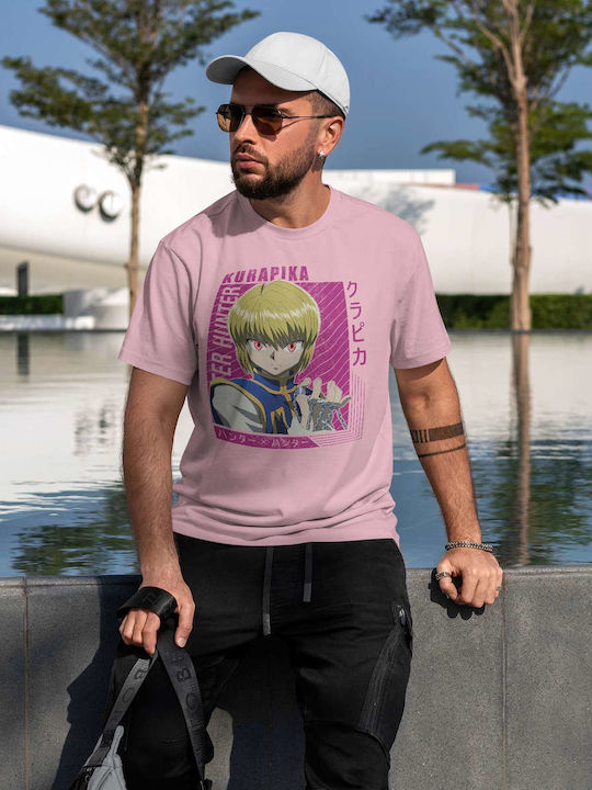 Kurapika - Hunter X Hunter T-shirt Pink Cotton