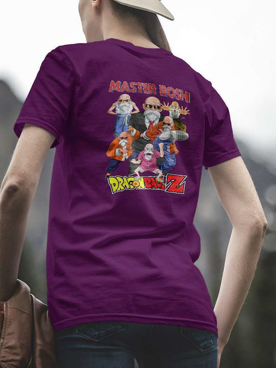 Master T-shirt Dragon Ball Purple Cotton