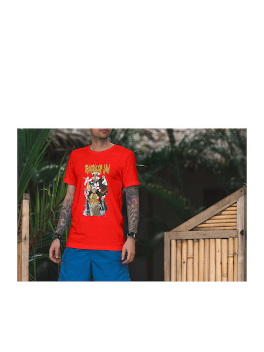 Trafalgar Law Poster T-shirt Red Cotton