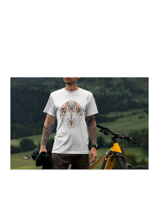 Mysterious Hooded Skull T-shirt White Cotton