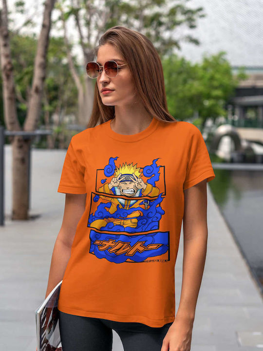 Poster T-shirt Naruto Orange Cotton