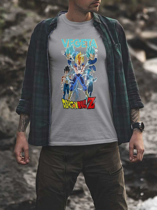 T-shirt Dragon Ball Γκρι Βαμβακερό