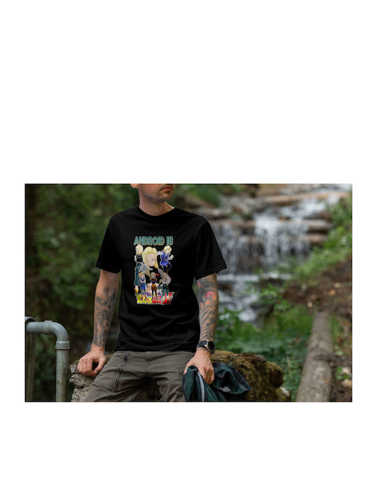 Android 18 T-shirt Black Cotton