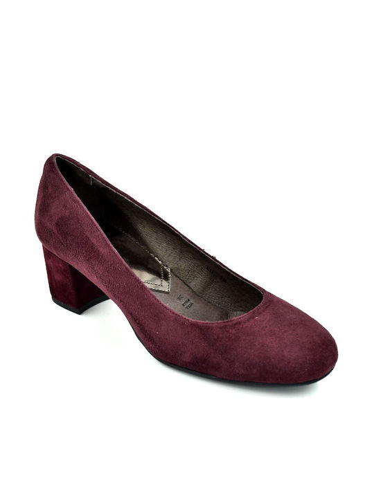 Stonefly Suede Burgundy Heels