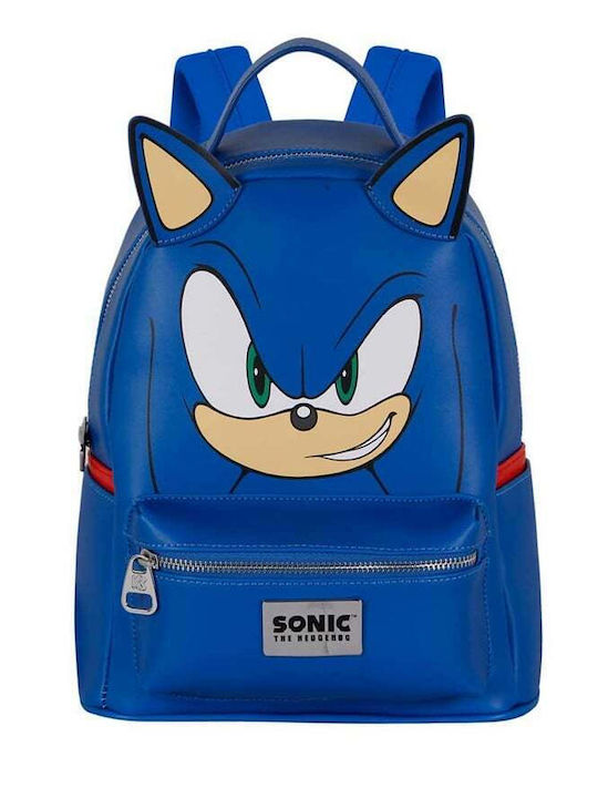Sonic Σχολική Τσάντα Πλάτης Γυμνασίου - Λυκείου Μπλε