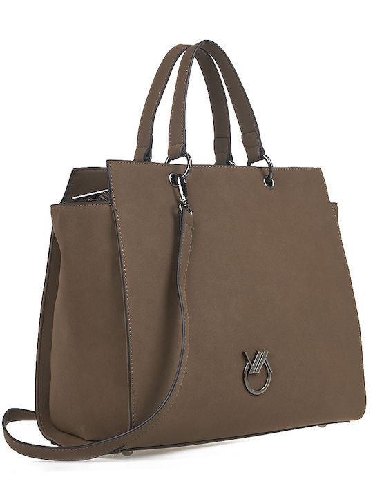 Verde Damen Tasche Schulter Tabac Braun