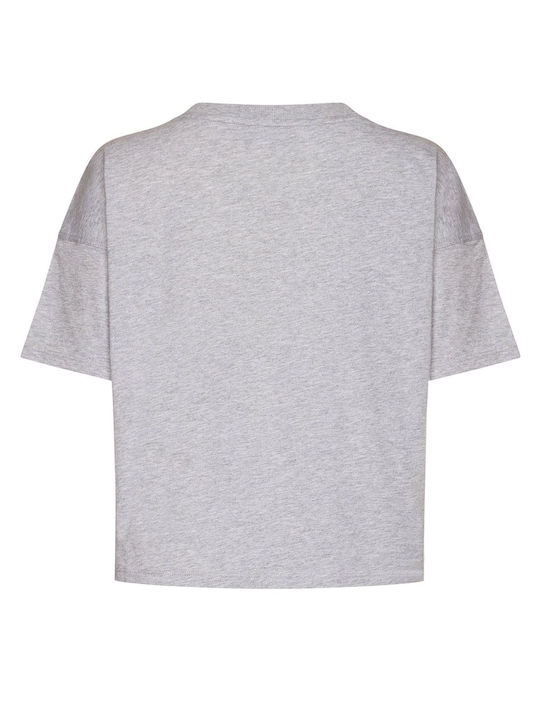 DKNY Damen Bluse Baumwolle Kurzärmelig Gray