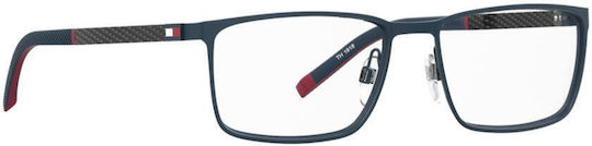 Tommy Hilfiger Men's Metal Prescription Eyeglass Frame Blue TH1918 FLL