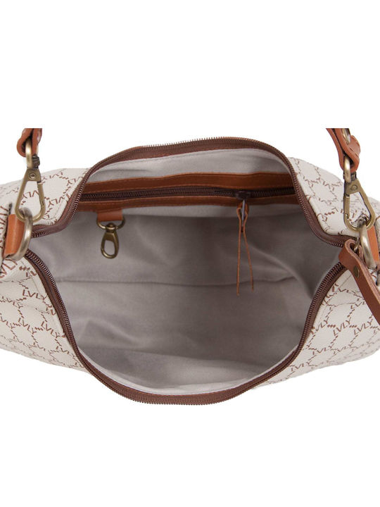Mosaic Leather Women's Bag Shoulder Beige