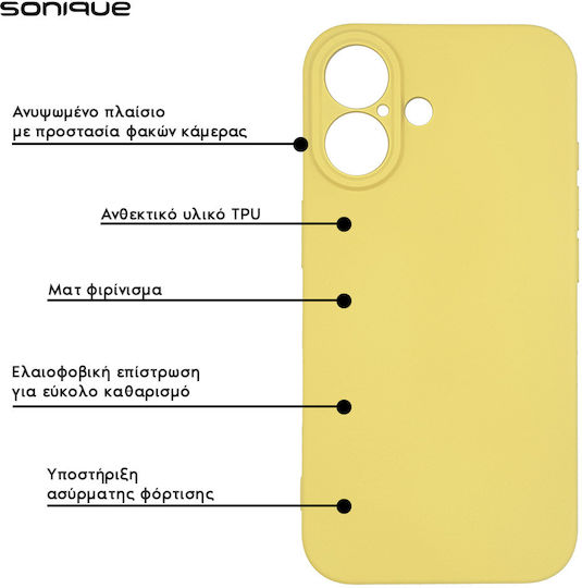 My Colors Sonique Silicone Case for Apple iPhone 16 Plus Yellow