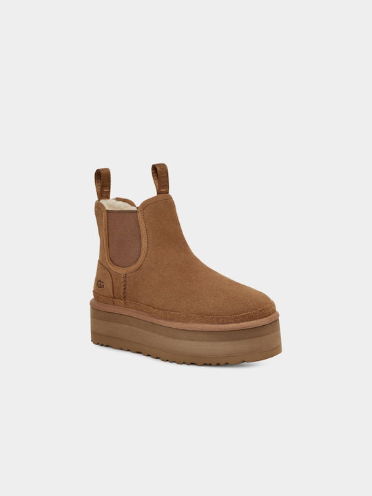 Ugg Australia Neumel Γυναικεία Chelsea Μποτάκια Καφέ