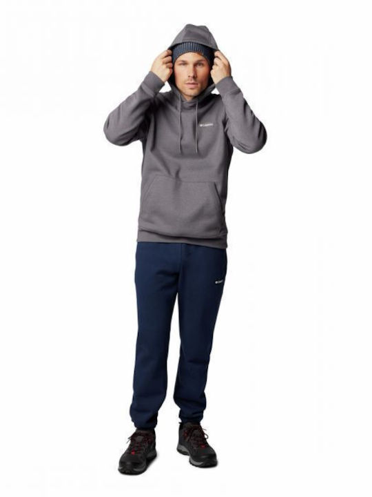 Columbia Men's Sweatshirt with Hood and Pockets City Grey