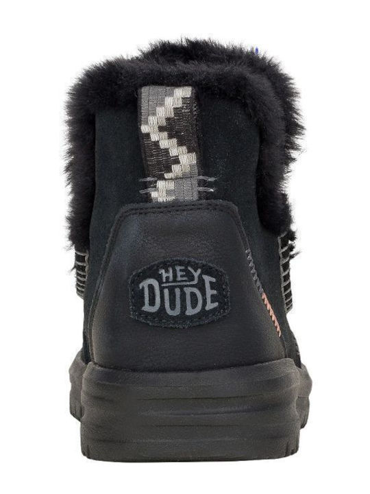 Wildleder Damen Chelsea Stiefeletten Schwarz