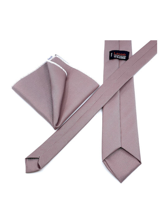 Legend Accessories Set de Cravată pentru Bărbați Monocromie în Culorea Roz