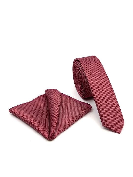 Legend Accessories Σετ Ανδρικής Γραβάτας σε Κόκκινο Χρώμα