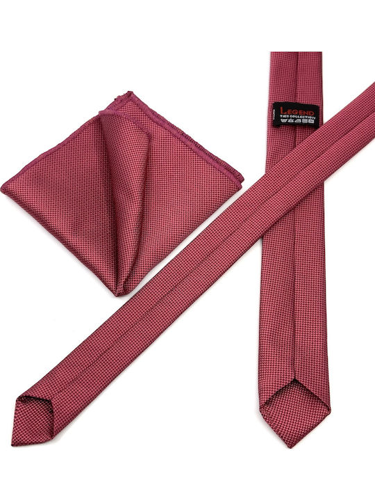 Legend Accessories Σετ Ανδρικής Γραβάτας σε Κόκκινο Χρώμα