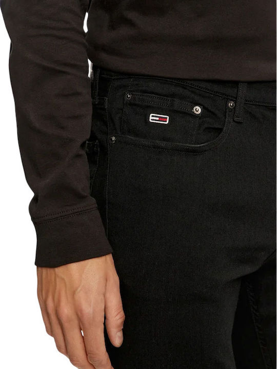 Austin Men's Elastic Jeans Pants with Slim Tapered Fit Black